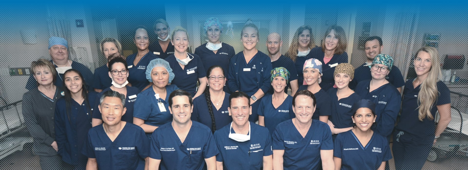A group of US Eye (Ophthalmology associates in VA) team members posing for a photo | Eye associates in Virginia, Florida, North carolina and south carolina